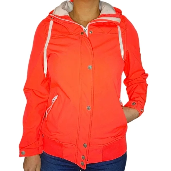 Empyre Bright Orange Full Zip Rain Jacket Size Medium - Picture 1 of 7